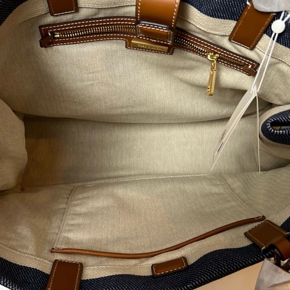 ❤️🔥TORY BURCH Ella Jacquard Stripes Tote NWT❤️🔥 - Picture 8 of 10